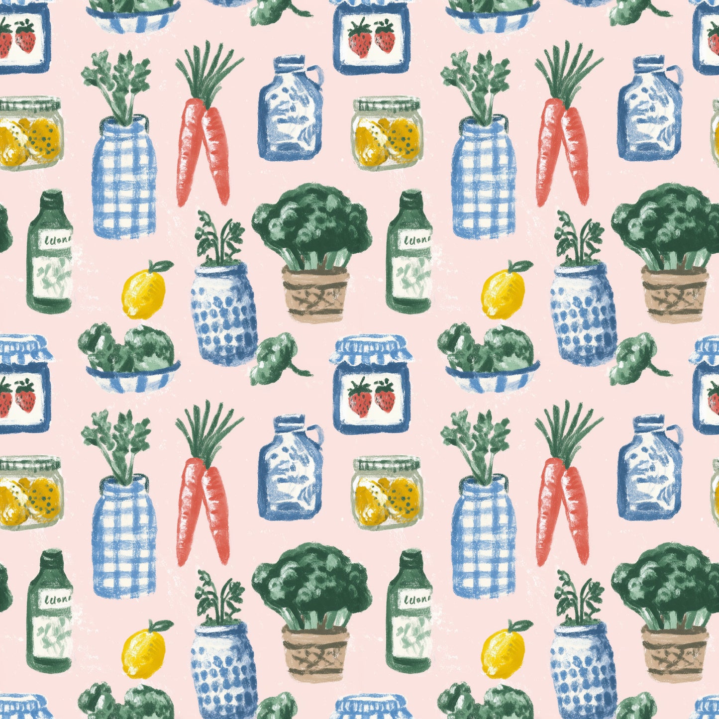Spring Veg Digital Seamless Pattern