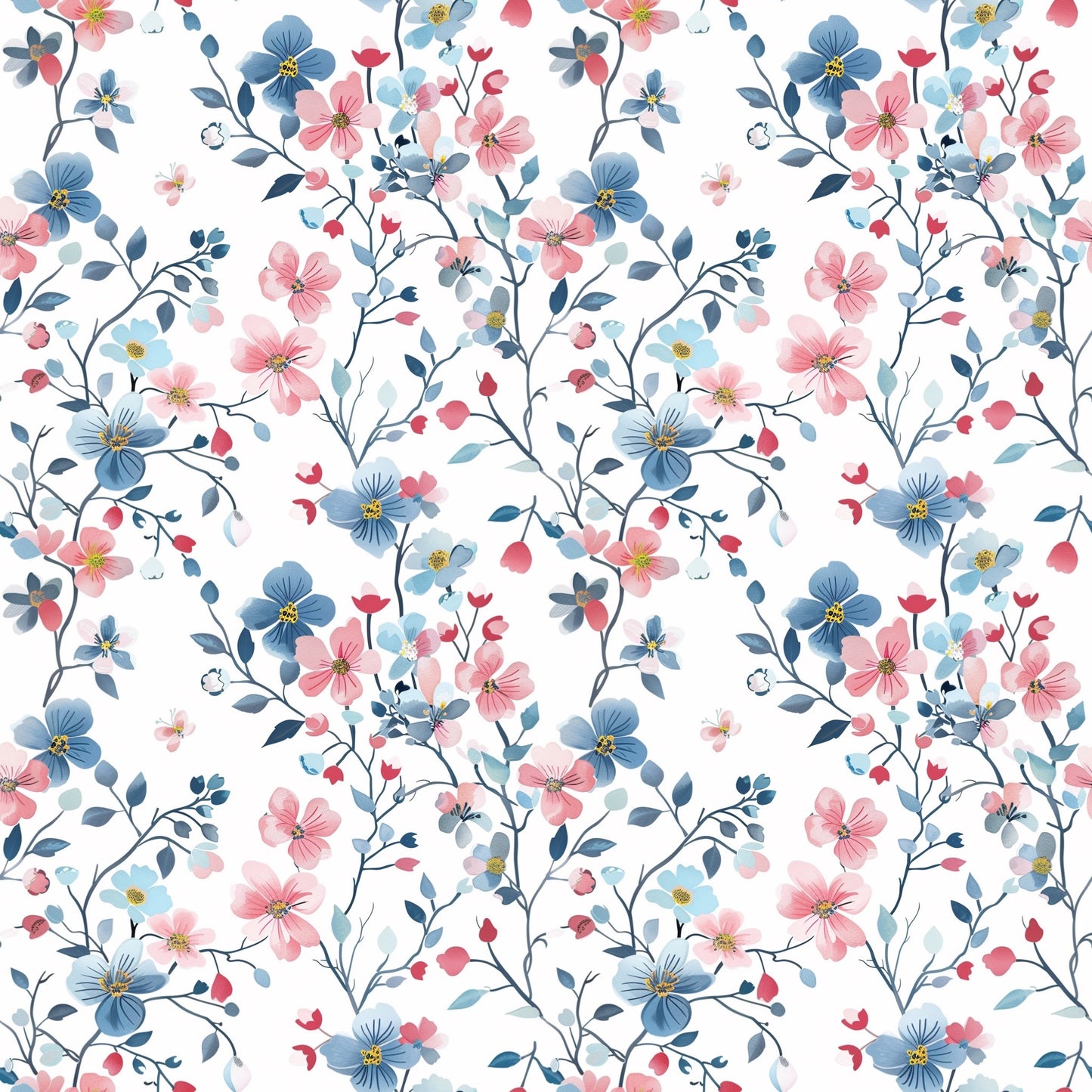 Spring Wilderness Digital Seamless Pattern