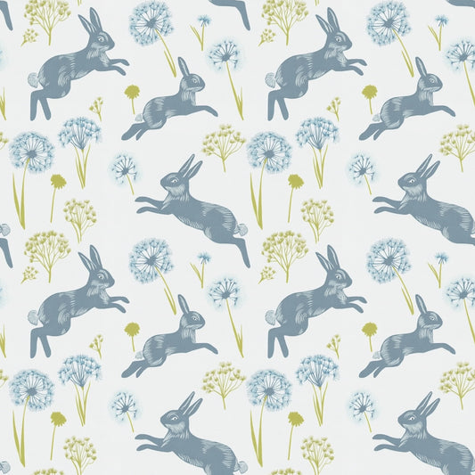 Sprinting Hares Digital Seamless Pattern