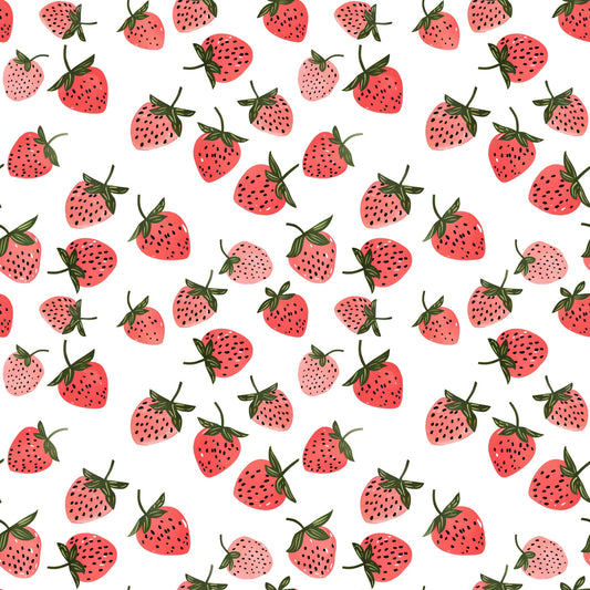 Strawberries Digital Seamless Pattern
