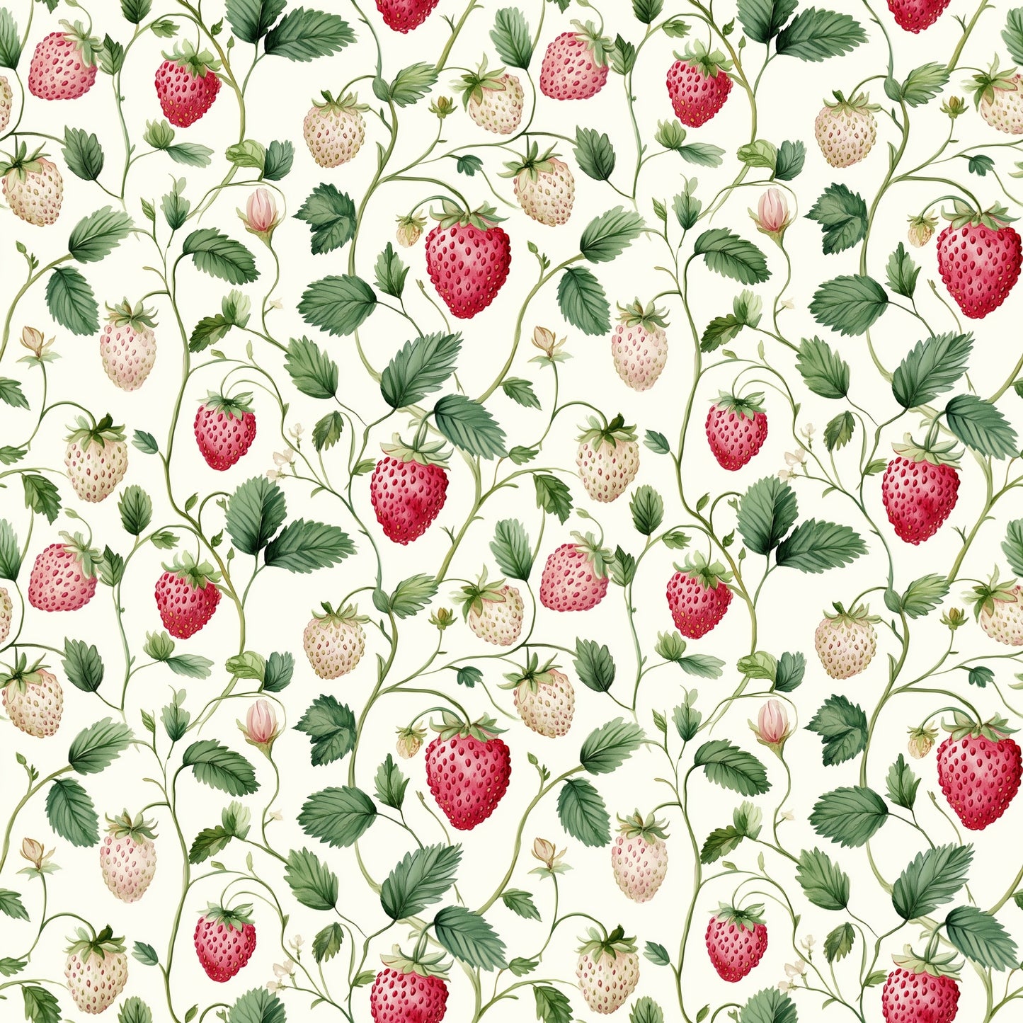 Strawberry Fields Digital Seamless Pattern