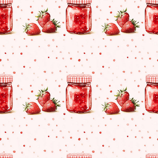 Strawberry Jam Digital Seamless Pattern