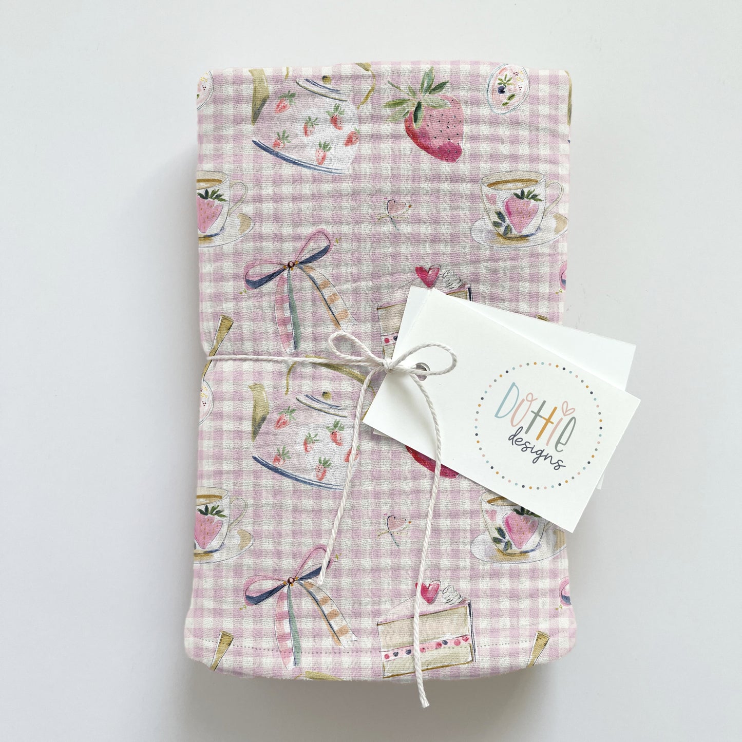 Strawberry Tea Gingham Dusky Pink
