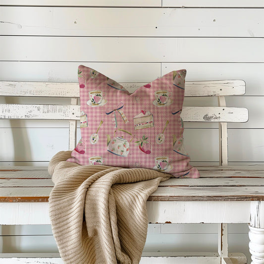 Strawberry Tea Gingham Pink