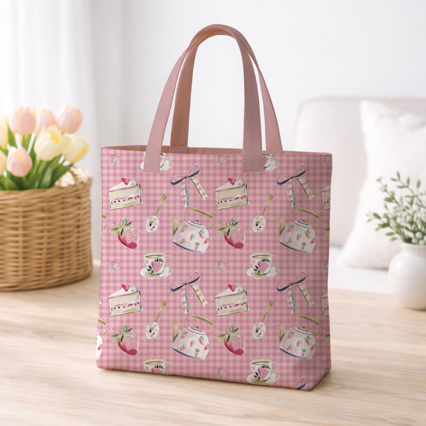 Strawberry Tea Gingham Pink