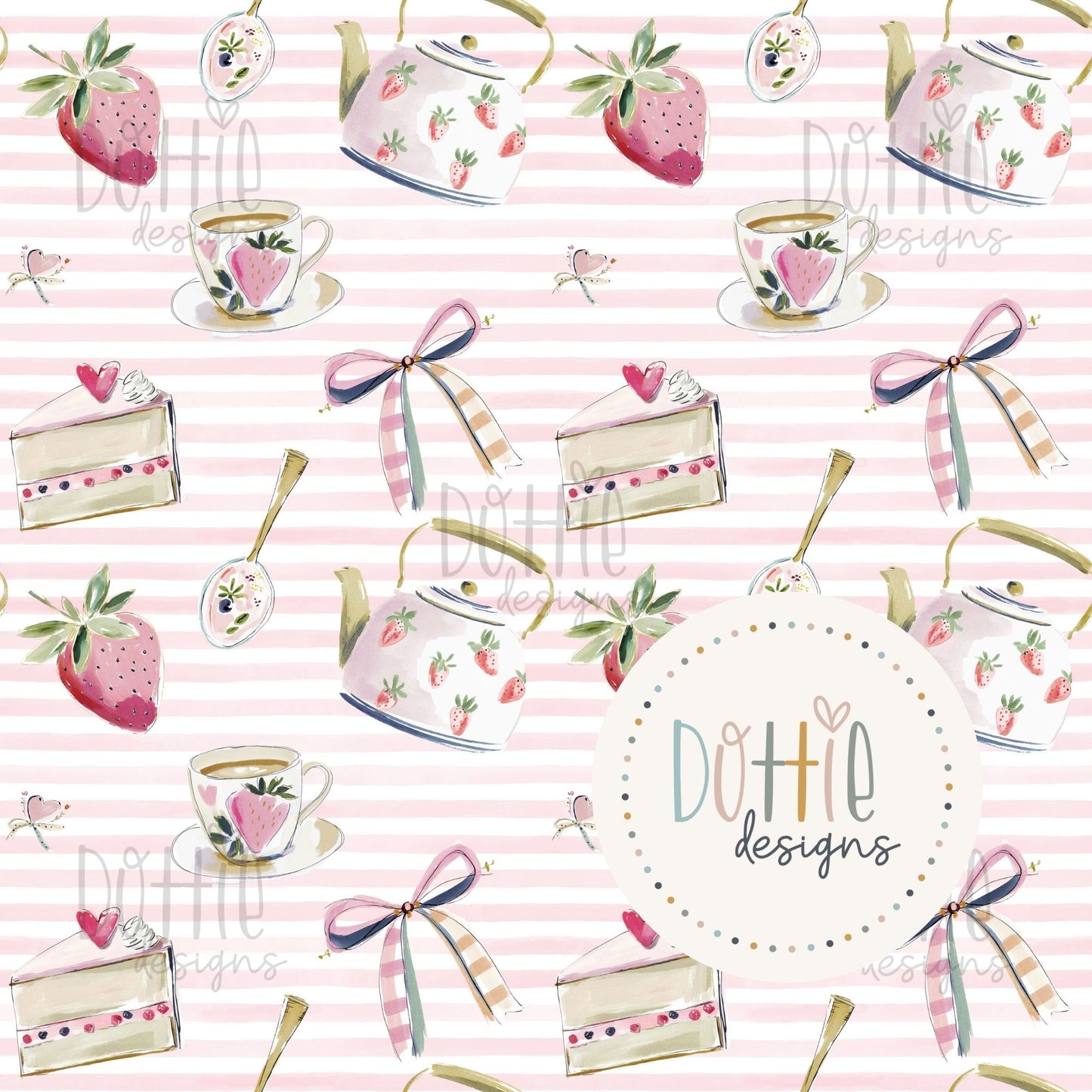 Strawberry Tea Stripes