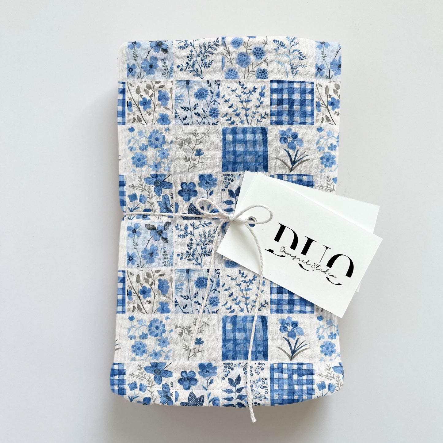 Summer Blue Patchwork Digital Seamless Pattern