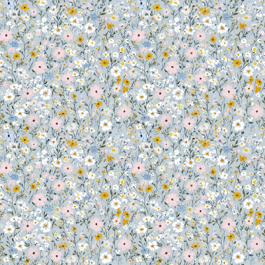 Summer Ditsy Floral Digital Seamless Pattern