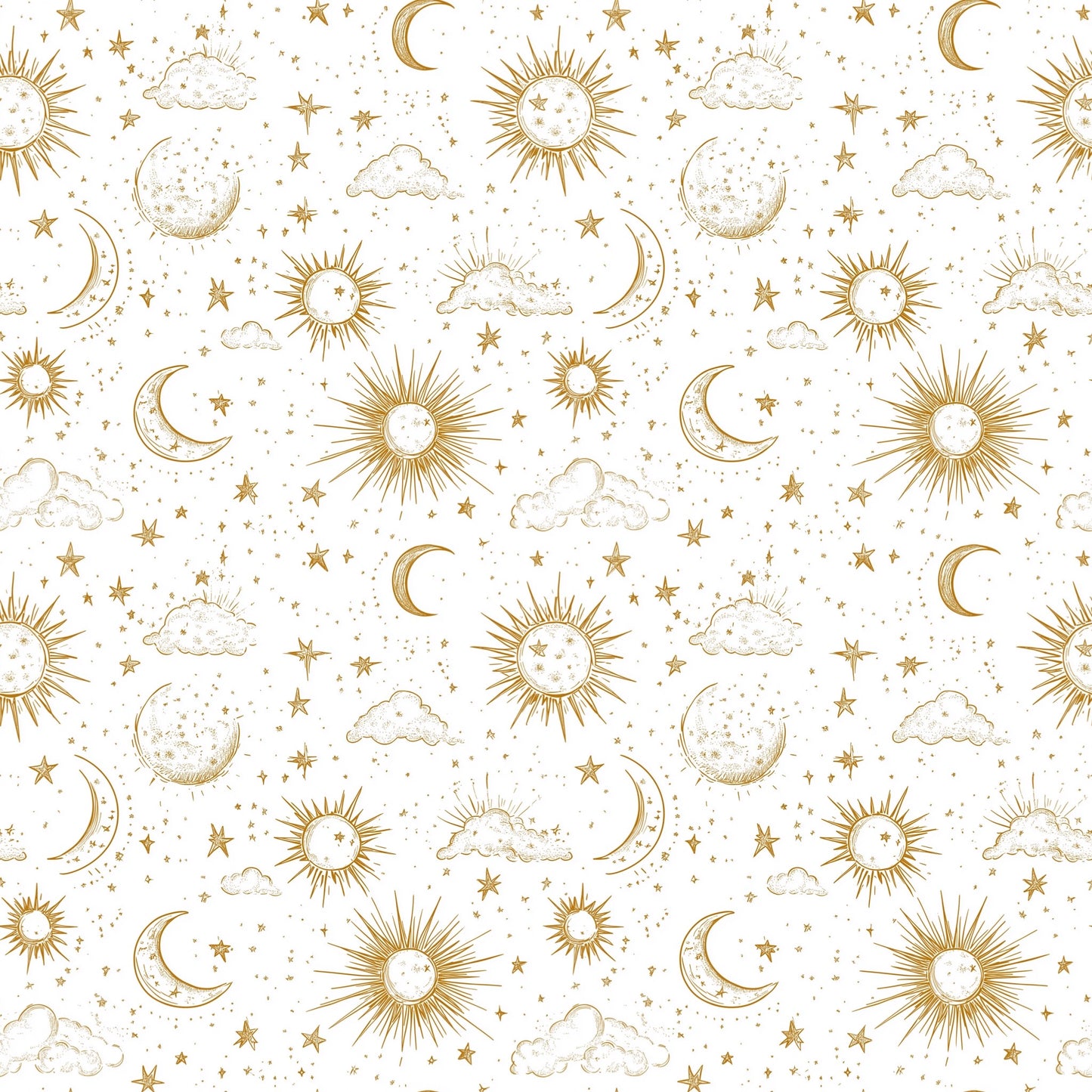 Suns & Moons Digital Seamless Pattern
