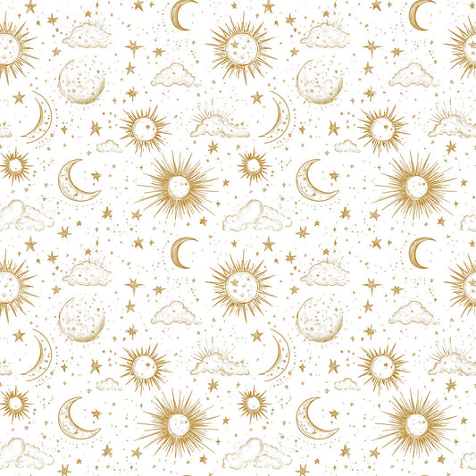 Suns & Moons Digital Seamless Pattern