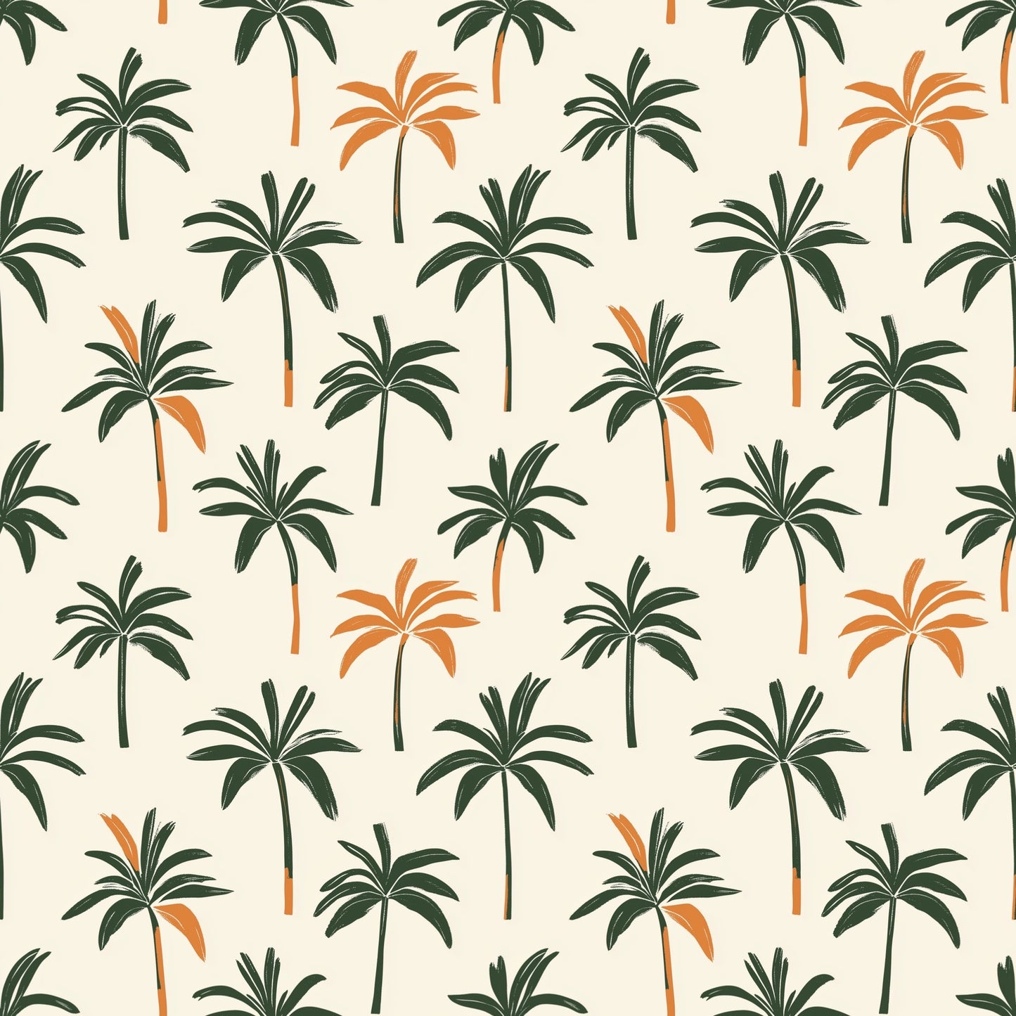Sunset Palms Digital Seamless Pattern