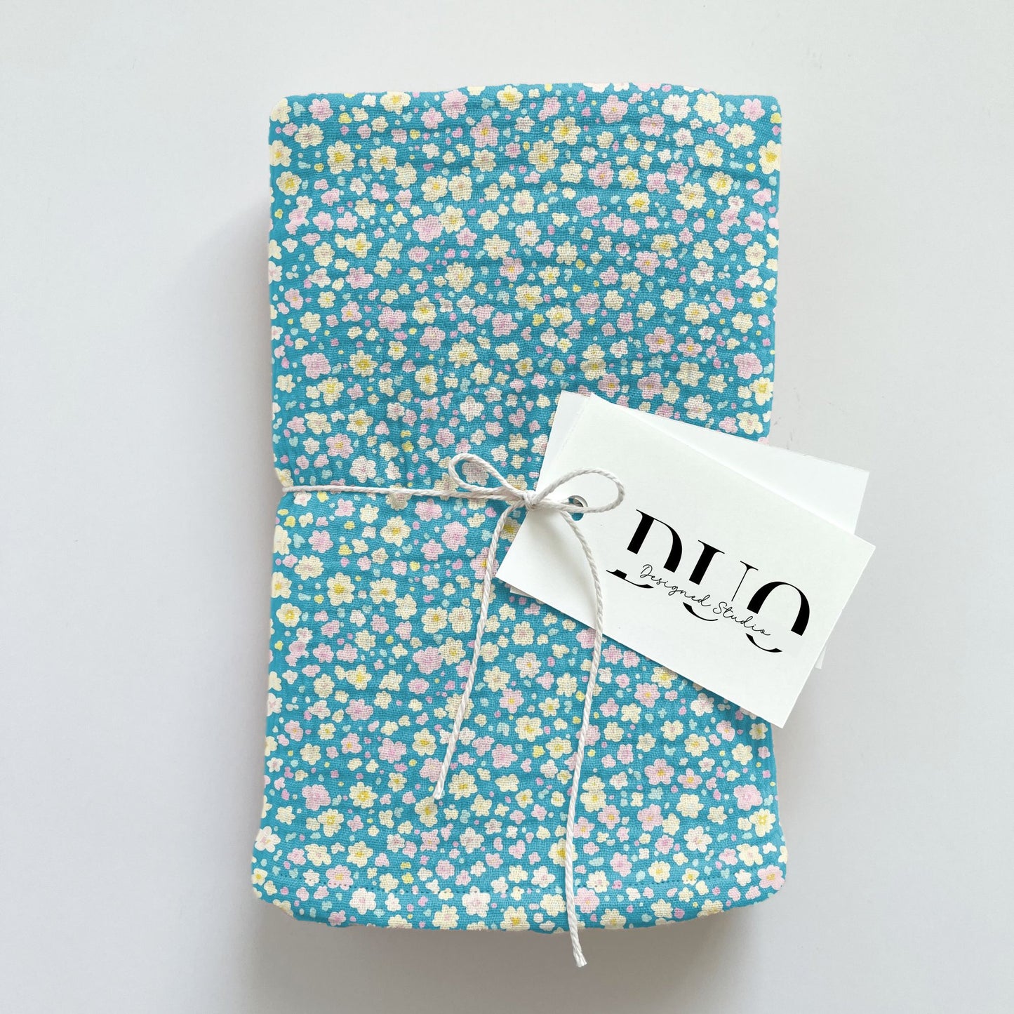 Teal Ditsy Floral Digital Seamless Pattern