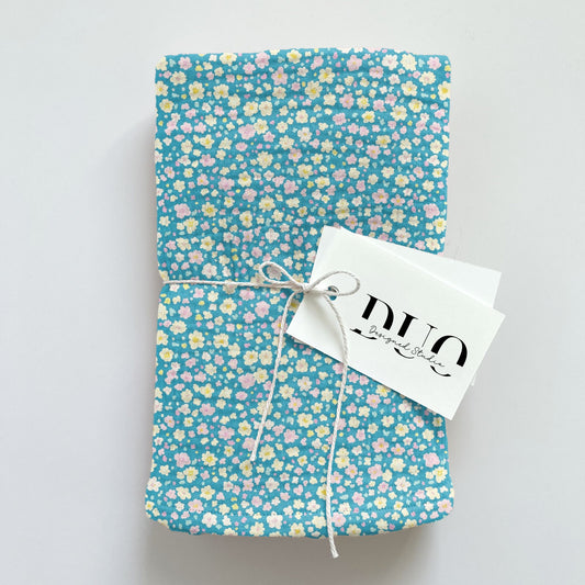 Teal Ditsy Floral Digital Seamless Pattern