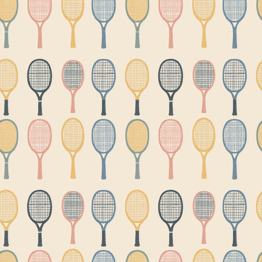 Tennis Racquets Digital Seamless Pattern