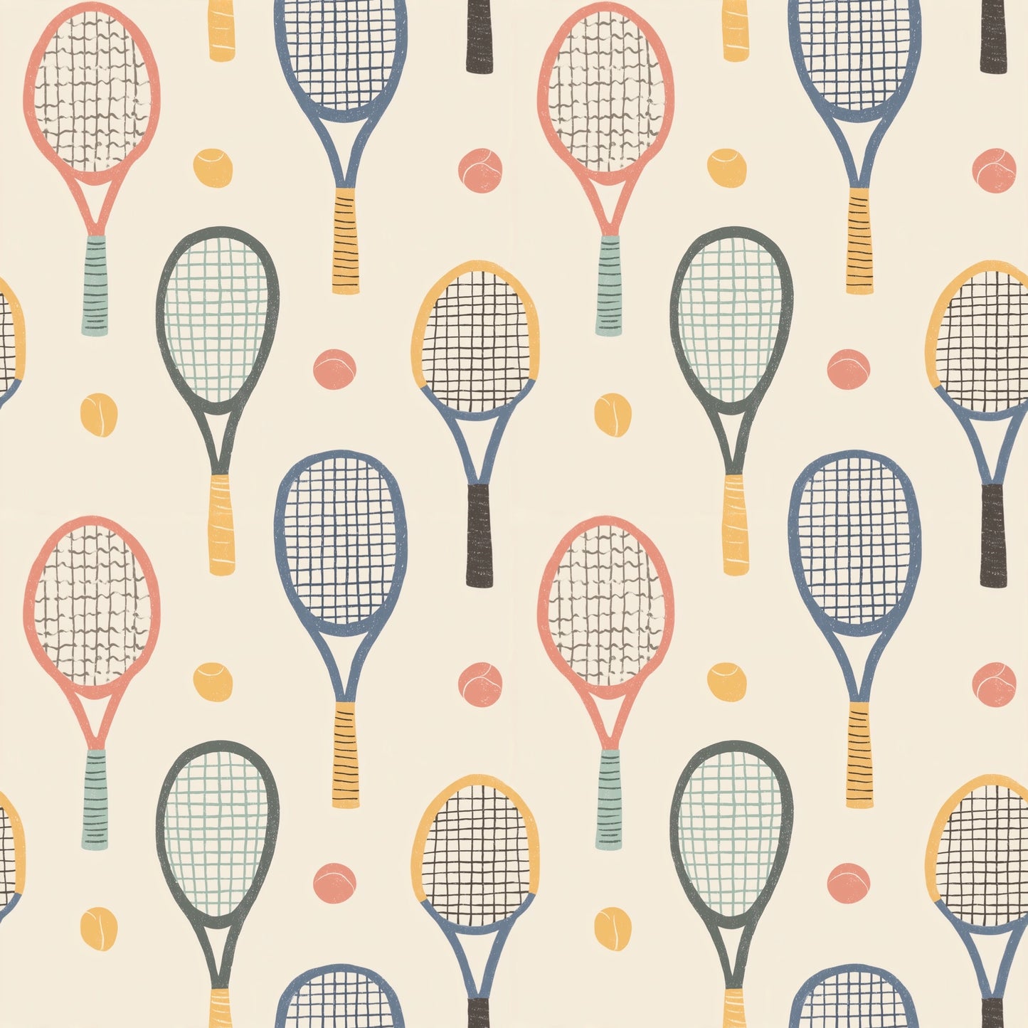 Tennis Digital Seamless Pattern