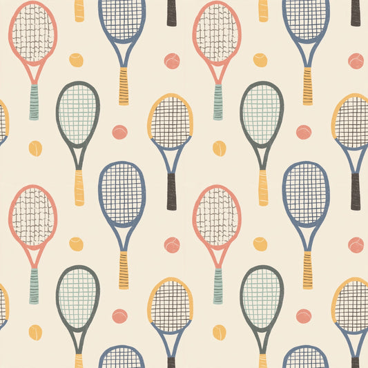 Tennis Digital Seamless Pattern