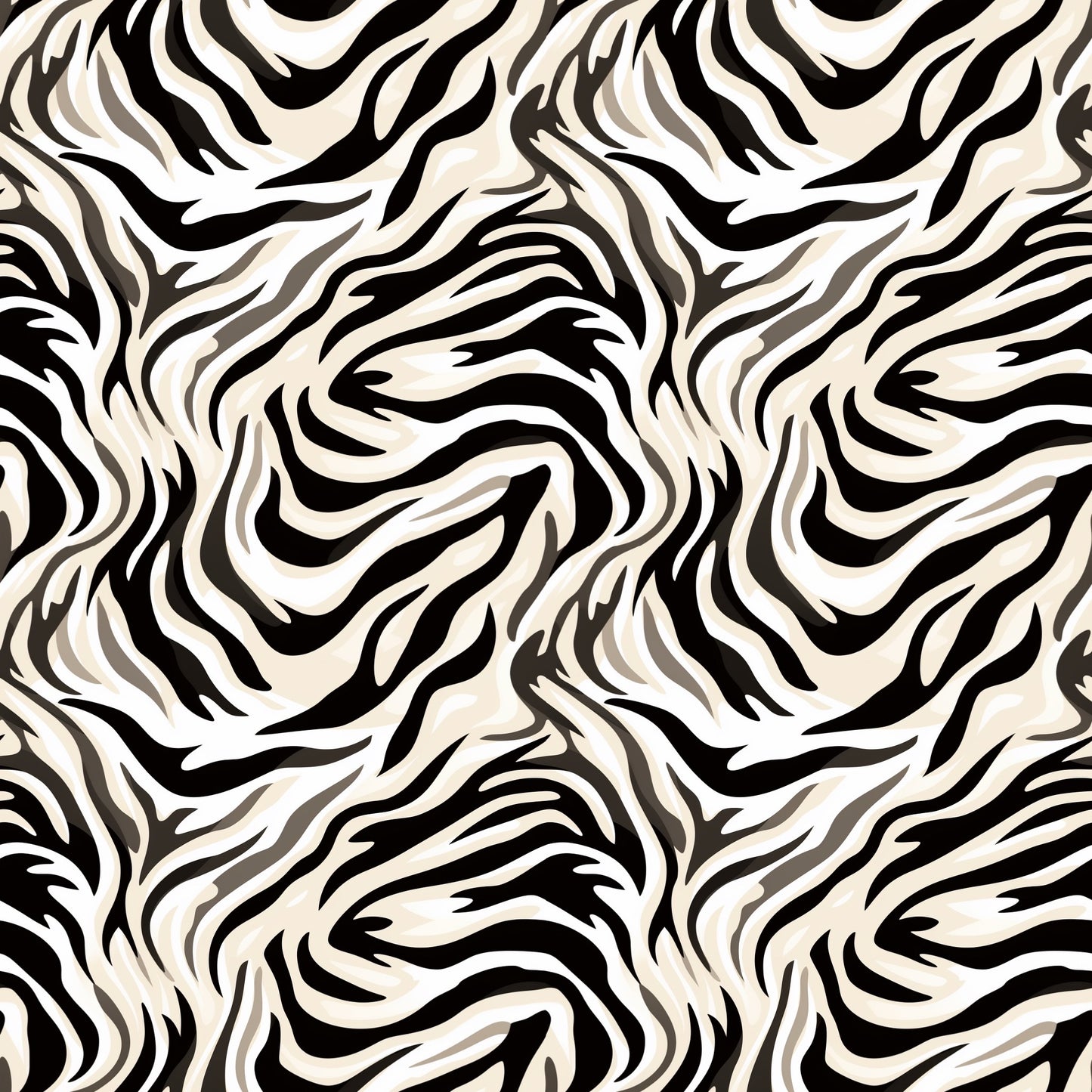 Tiger Animal Print Digital Seamless Pattern