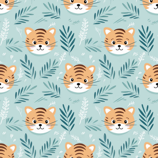 Tiger Digital Seamless Pattern