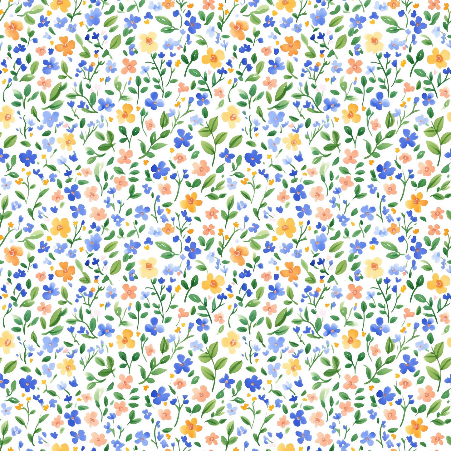 Tiny Spring Ditsy Floral Digital Seamless Pattern