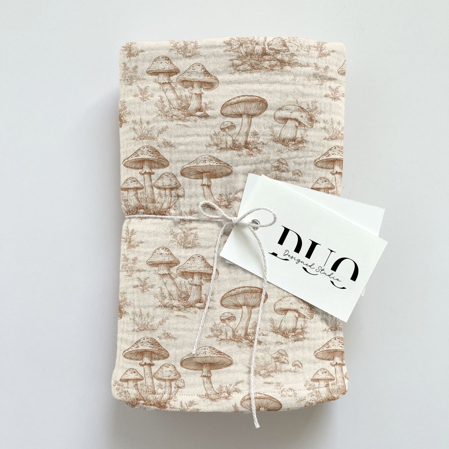 Toile Mushrooms Digital Seamless Pattern