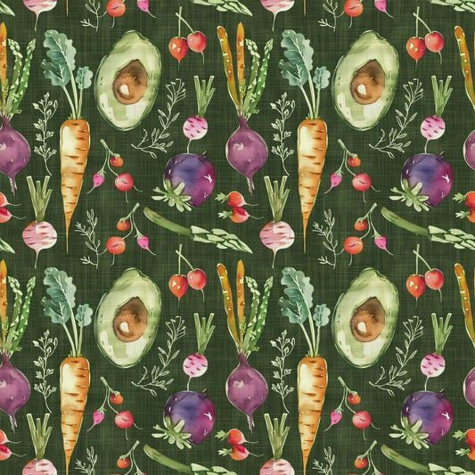 Traditional Root Veg Digital Seamless Pattern