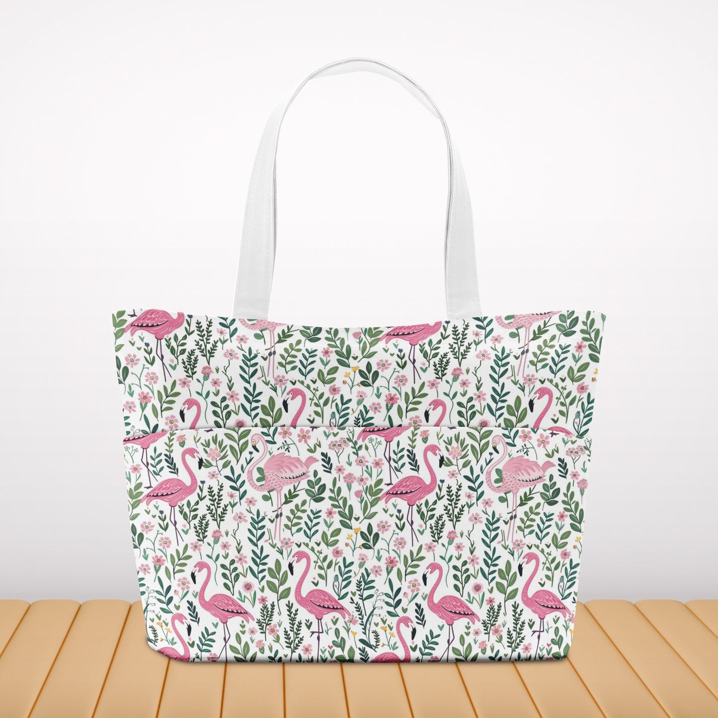 Tropical Flamingo Digital Seamless Pattern