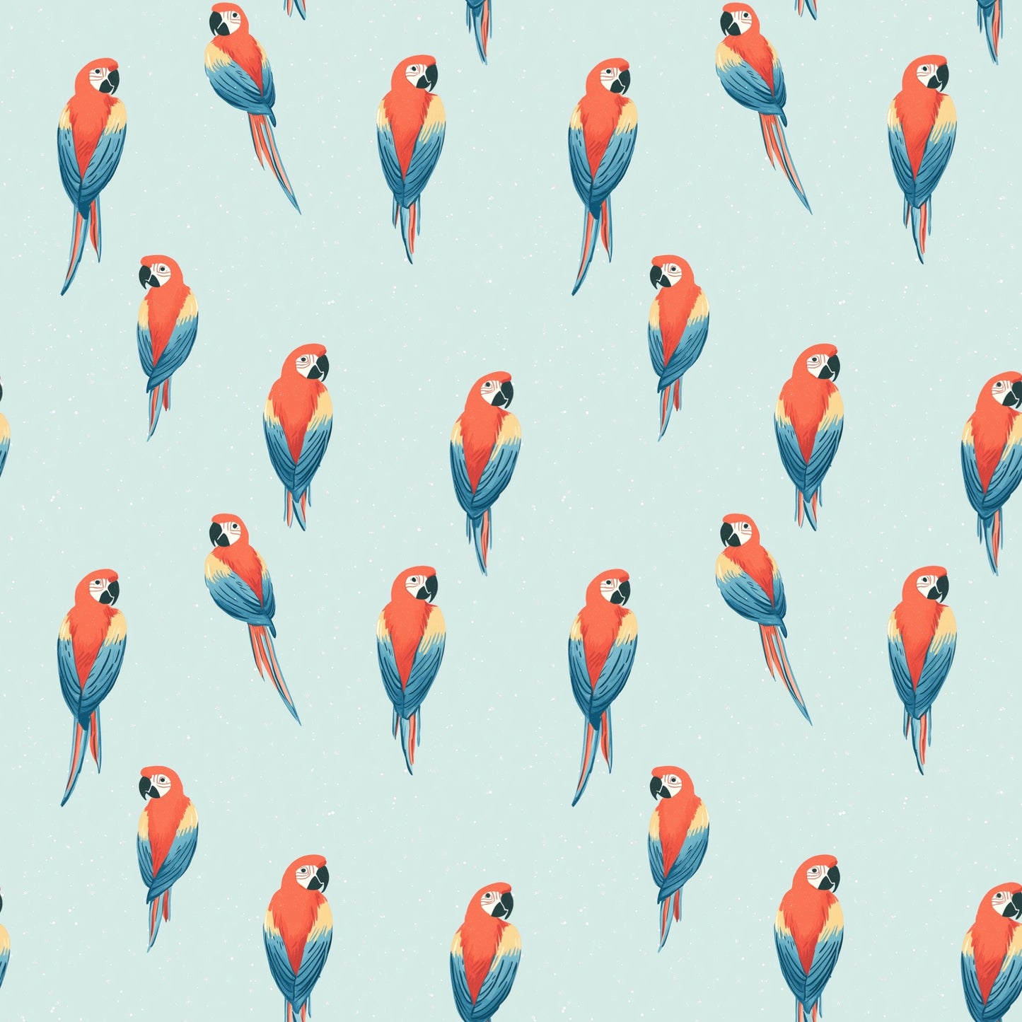 Tropical Parrots Digital Seamless Pattern
