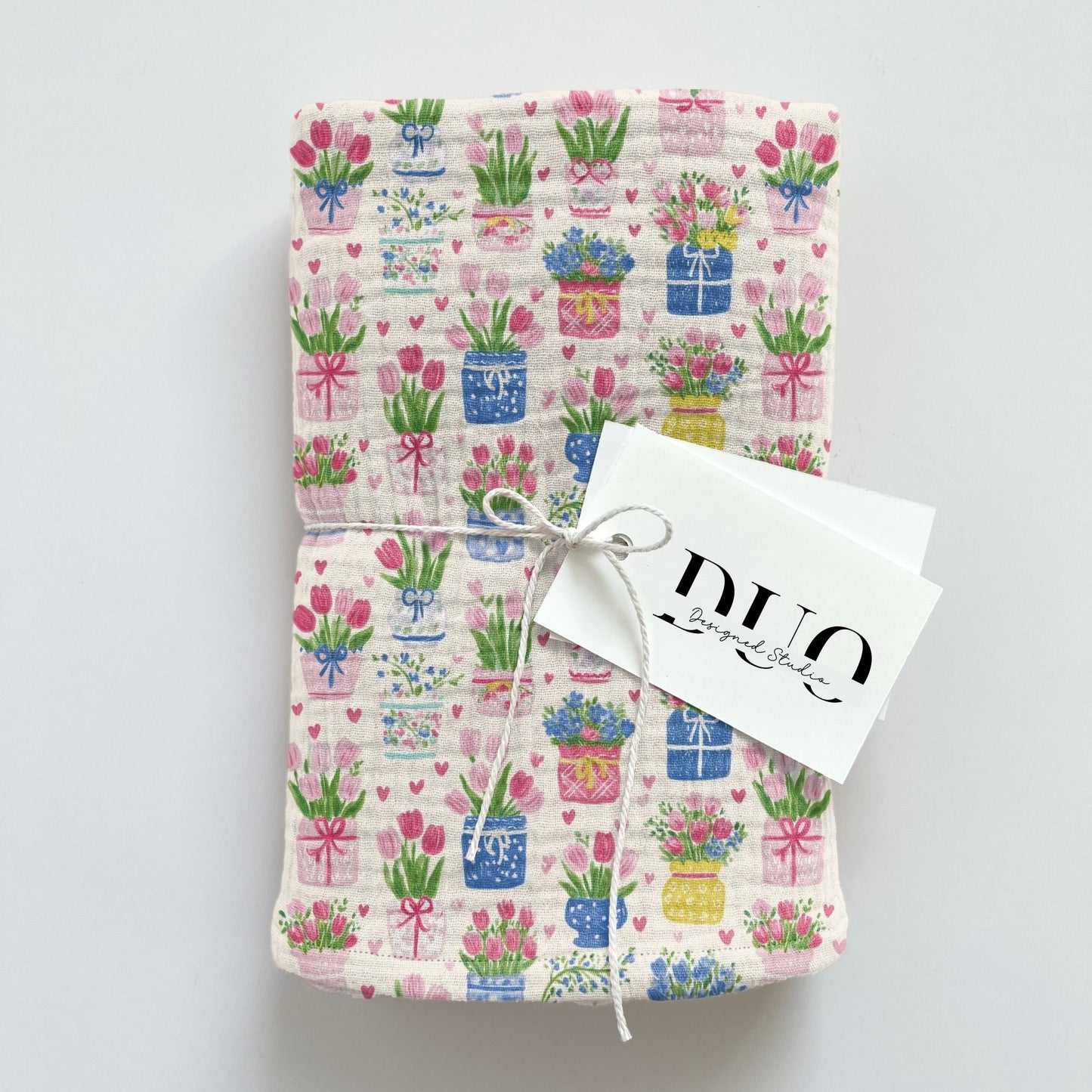 Tulip Baskets Digital Seamless Pattern