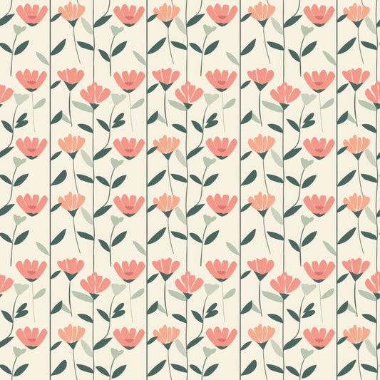 Tulips Floral Digital Seamless Pattern
