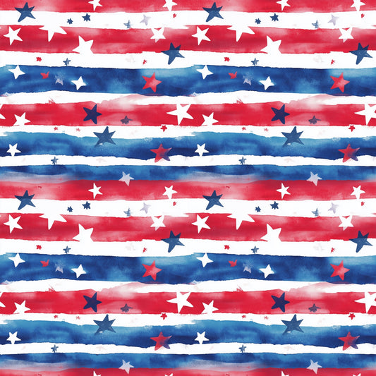 USA Stars & Stripes Digital Seamless Pattern