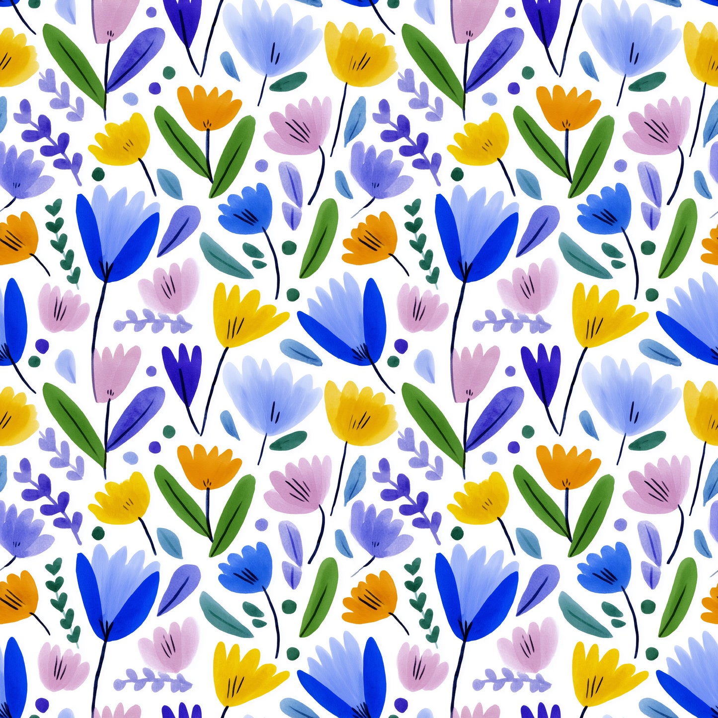 Verity Floral Digital Seamless Pattern