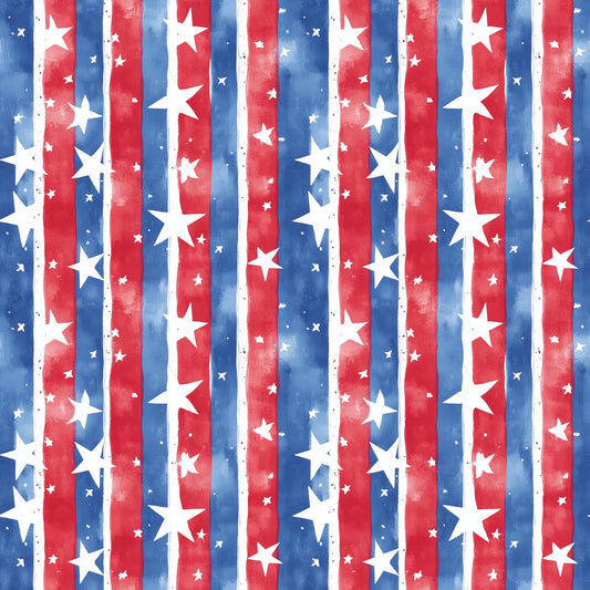 USA Stars & Stripes Digital Seamless Pattern