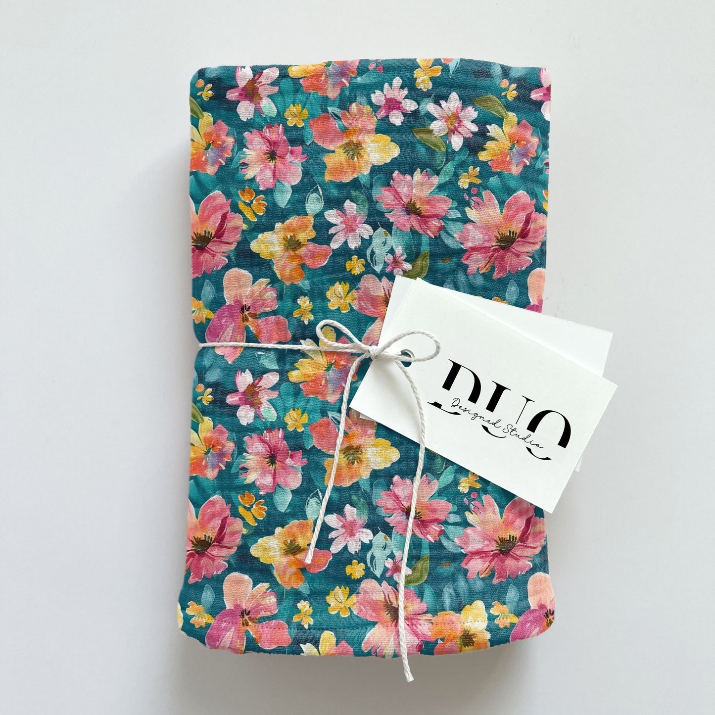 Vibrant Blue Pink Floral Digital Seamless Pattern