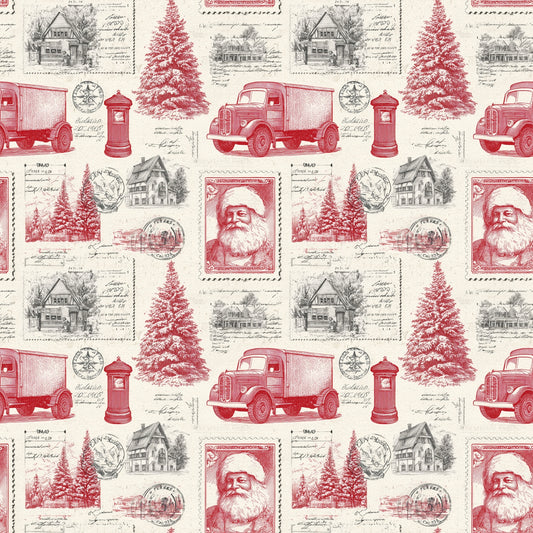 Vintage Christmas Icons Digital Seamless Pattern