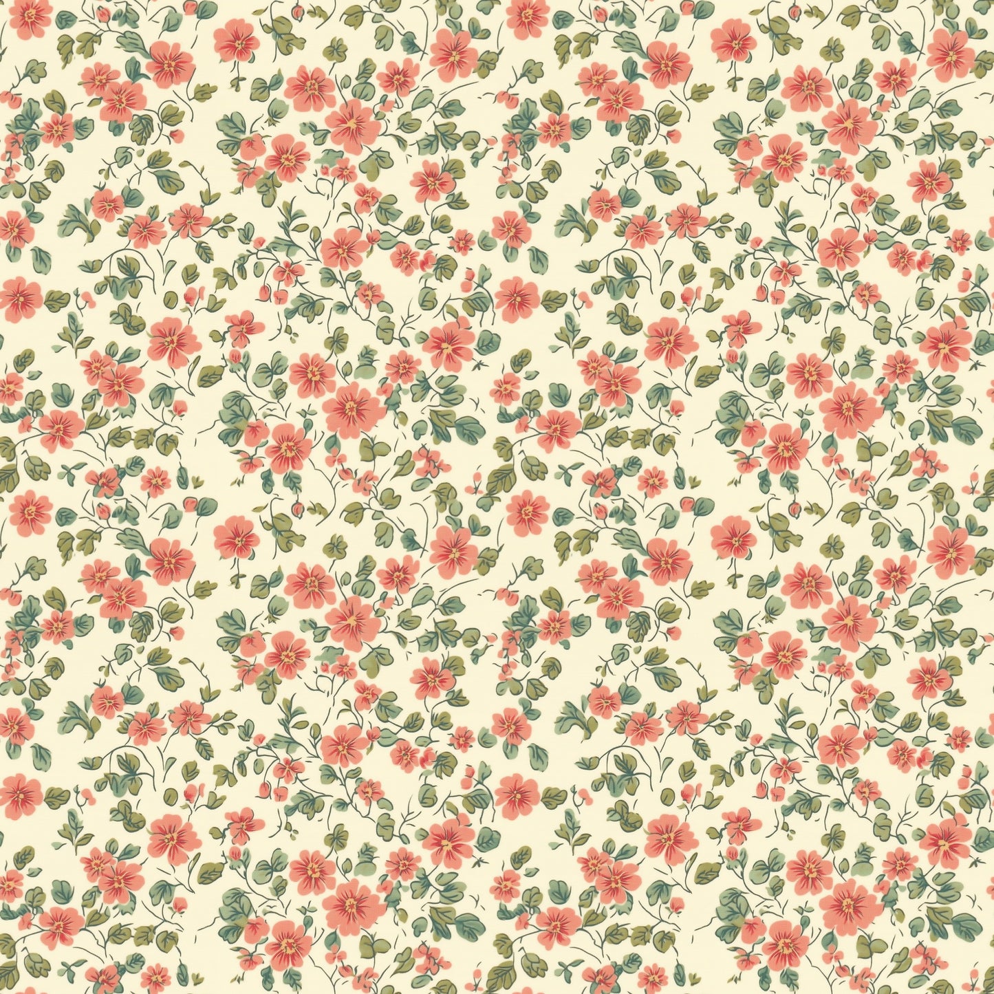 Vintage Ditsy Floral Digital Seamless Pattern
