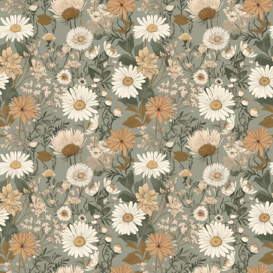 Vintage Spring Floral Digital Seamless Pattern