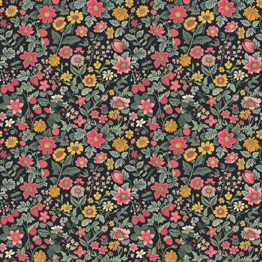 Vintage Strawberry Fields Digital Seamless Pattern
