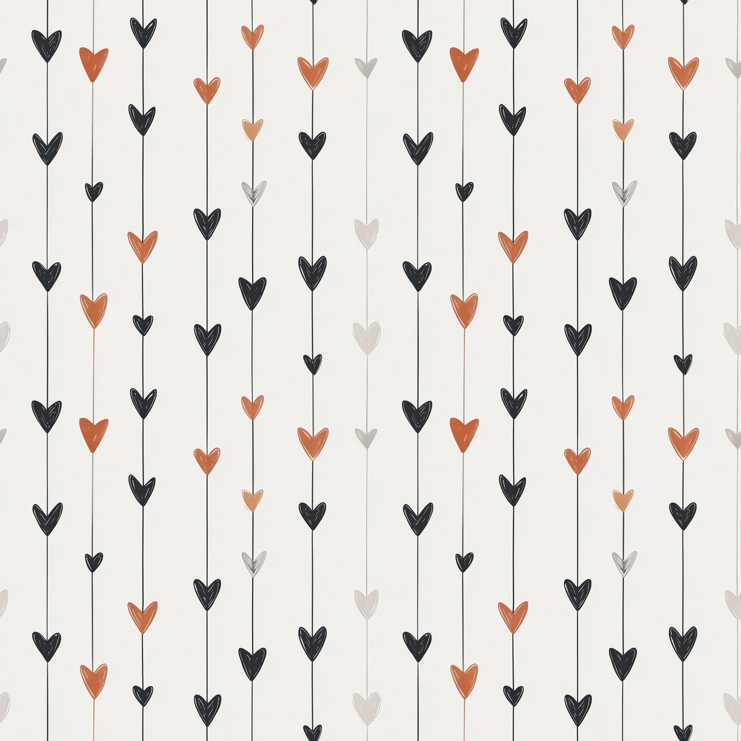 Arrowhead Hearts Digital Seamless Pattern