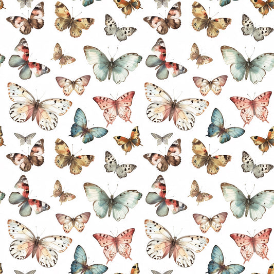 Watercolour Butterflies Digital Seamless Pattern