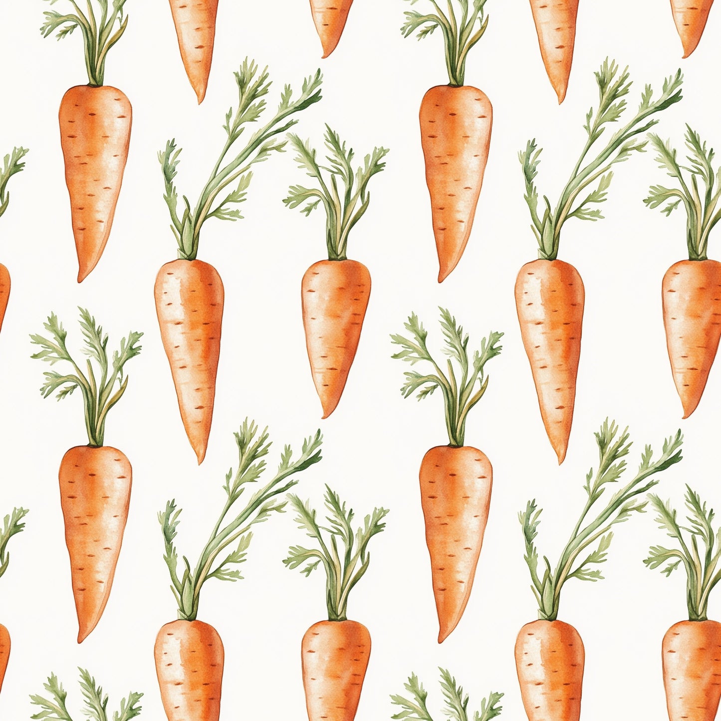Watercolour Carrots Digital Seamless Pattern