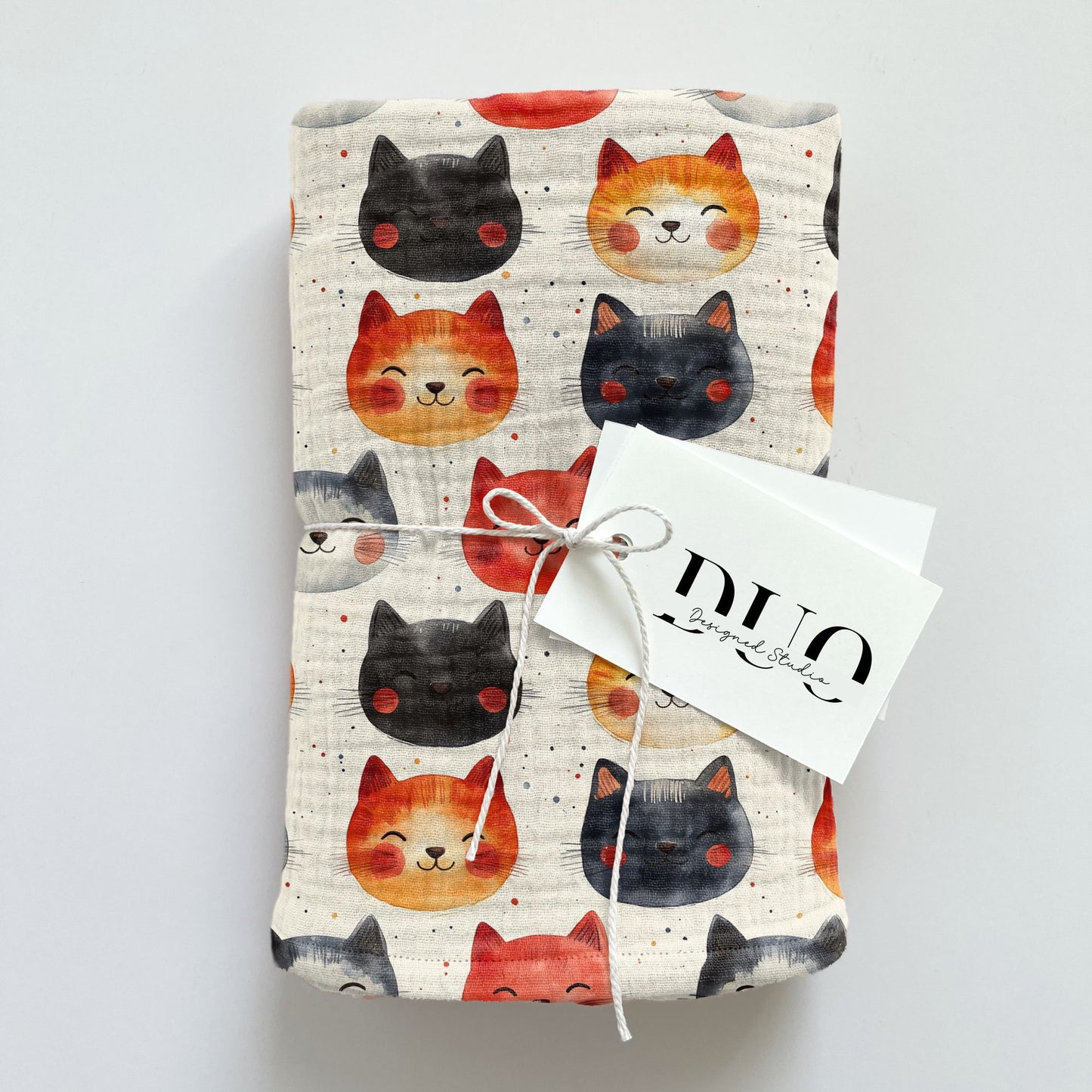 Watercolour Cats Digital Seamless Pattern