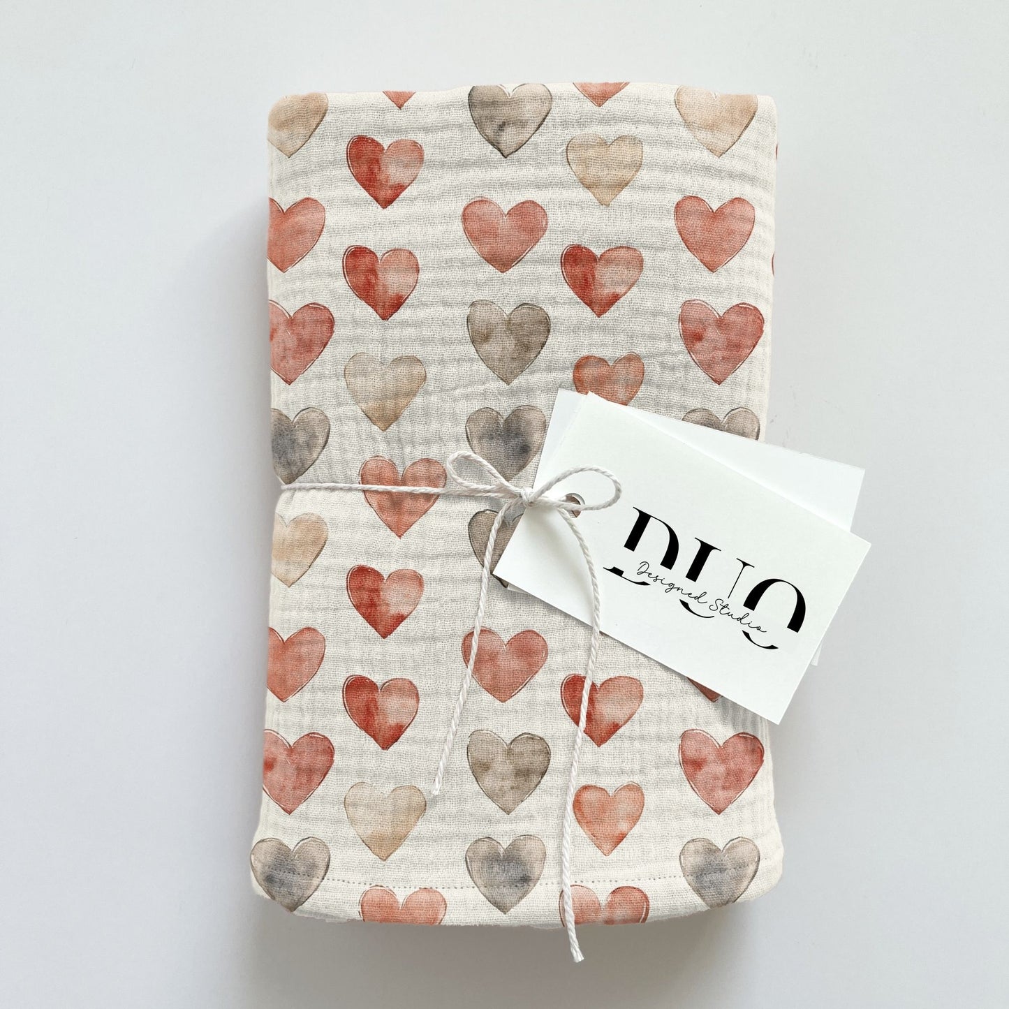 Watercolour Hearts Digital Seamless Pattern