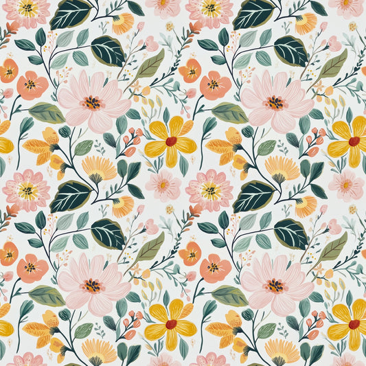 Watercolour Meadow Digital Seamless Pattern