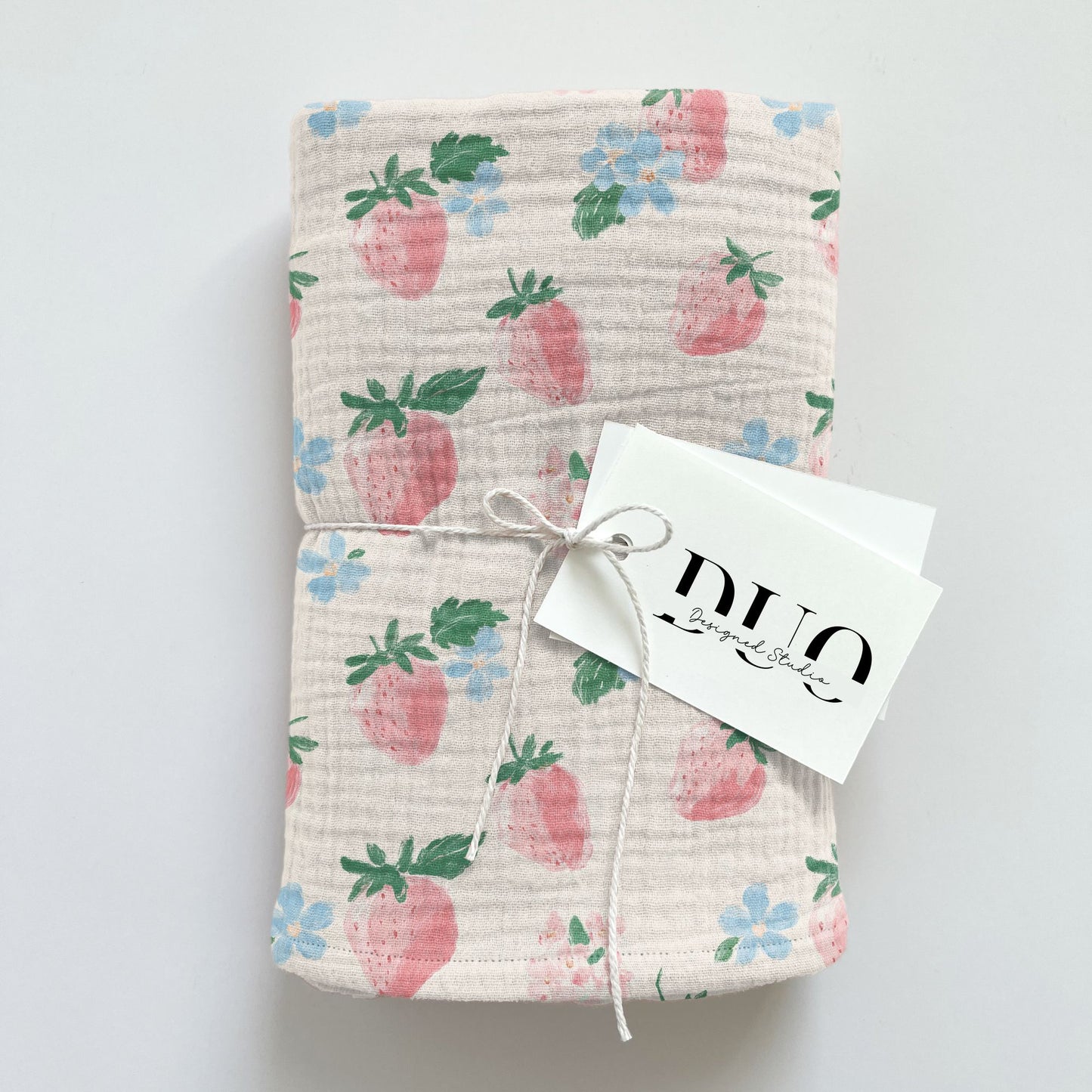 Watercolour Pastel Strawberries Digital Seamless Pattern