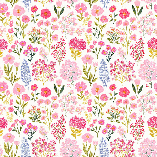 Watercolour Pink Bunches Digital Seamless Pattern