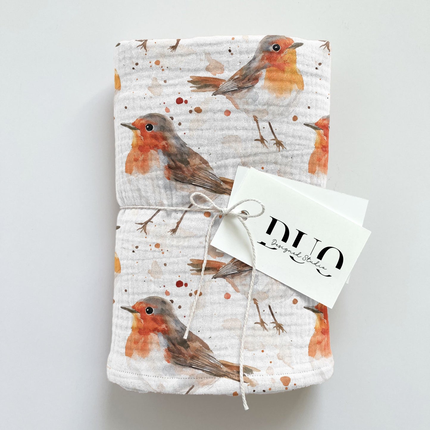 Watercolour Robins Digital Seamless Pattern