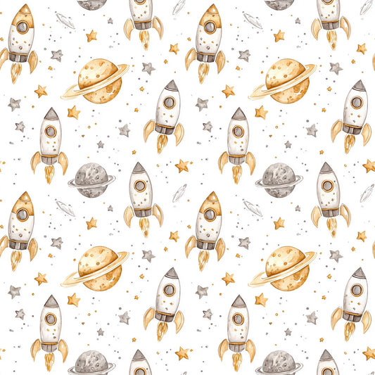 Watercolour Space Digital Seamless Pattern