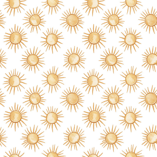 Watercolour Suns Digital Seamless Pattern