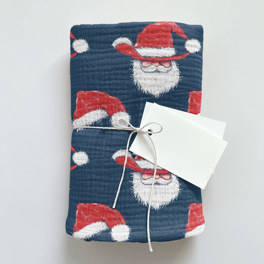 Western Santa Claus Digital Seamless Pattern