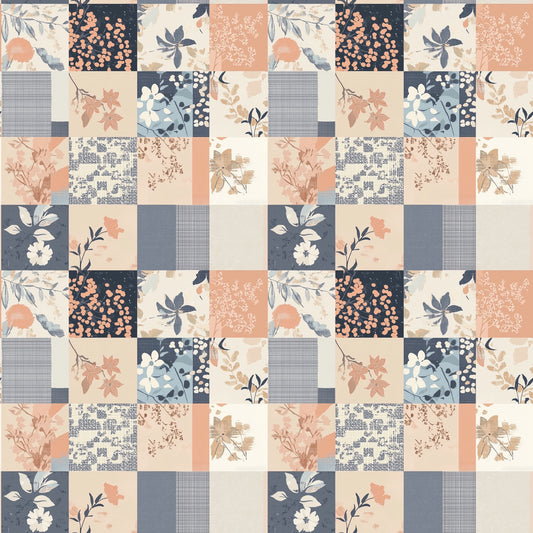 Whimsy Patchwork Digital Seamless Pattern